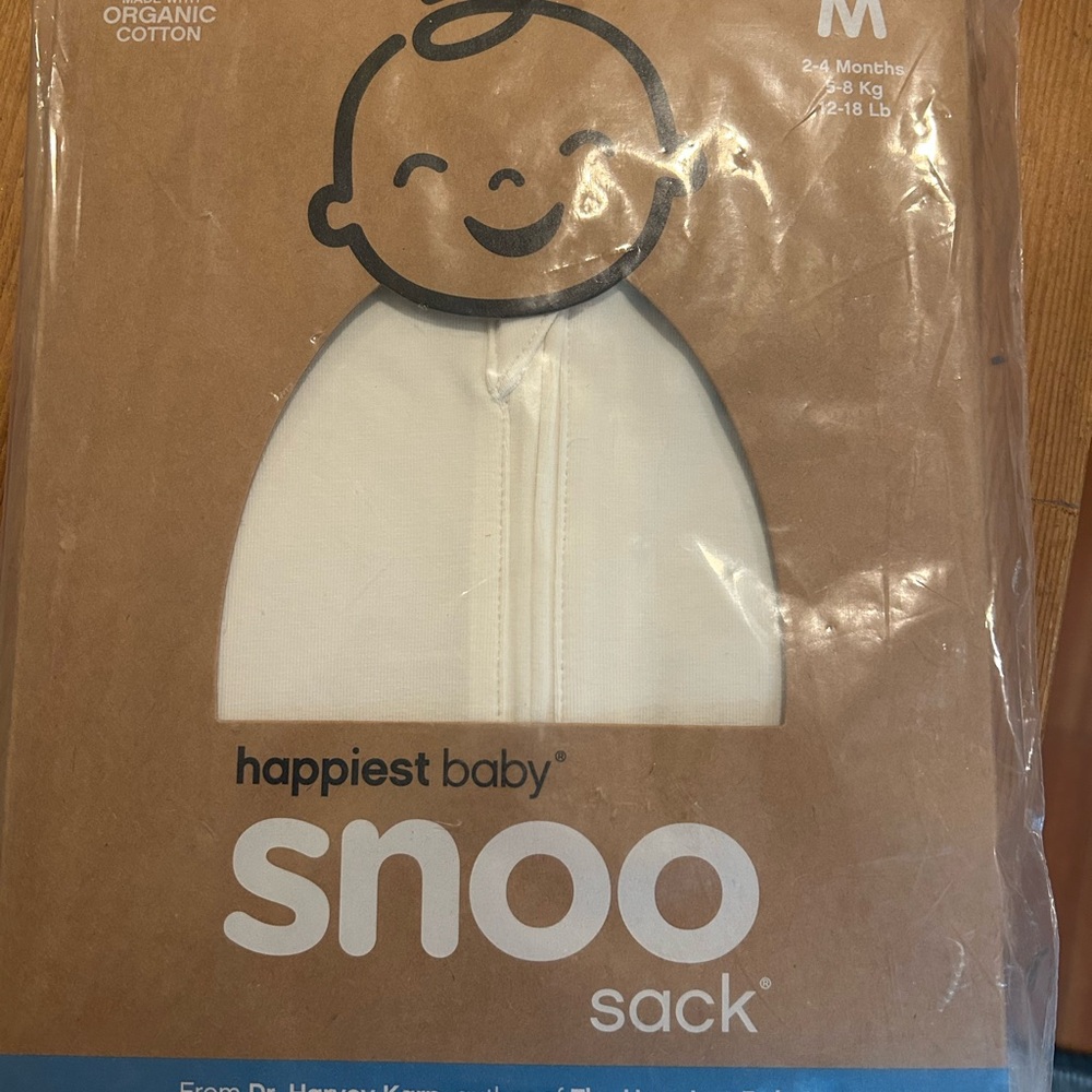 NWT happiest baby Snoo Sack in white